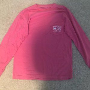 Pink Southern Fried Cotton Long Sleeved Shirt